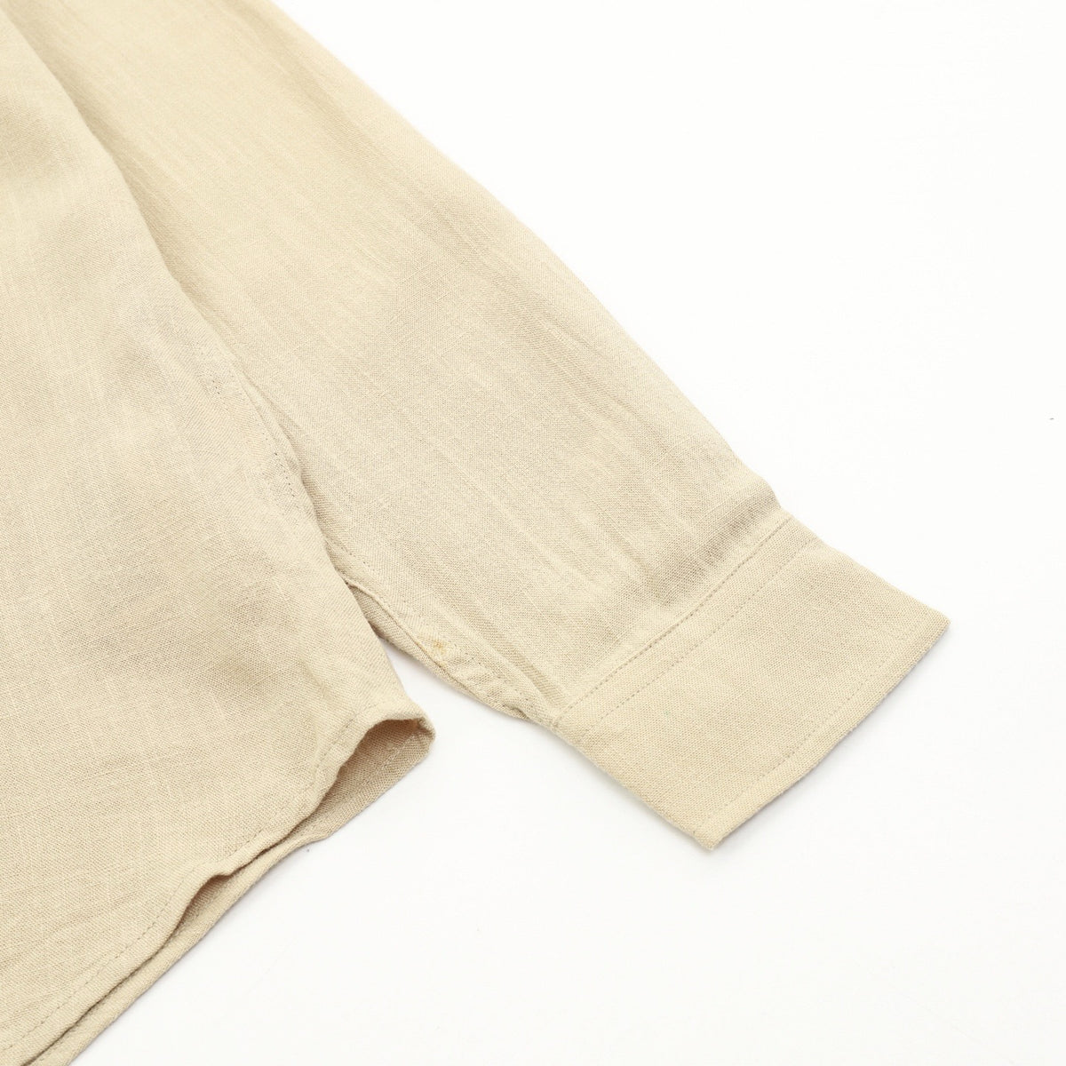 Ralph Lauren Women's Men's Beige Pony Logo Long-Sleeve Linen Shirt