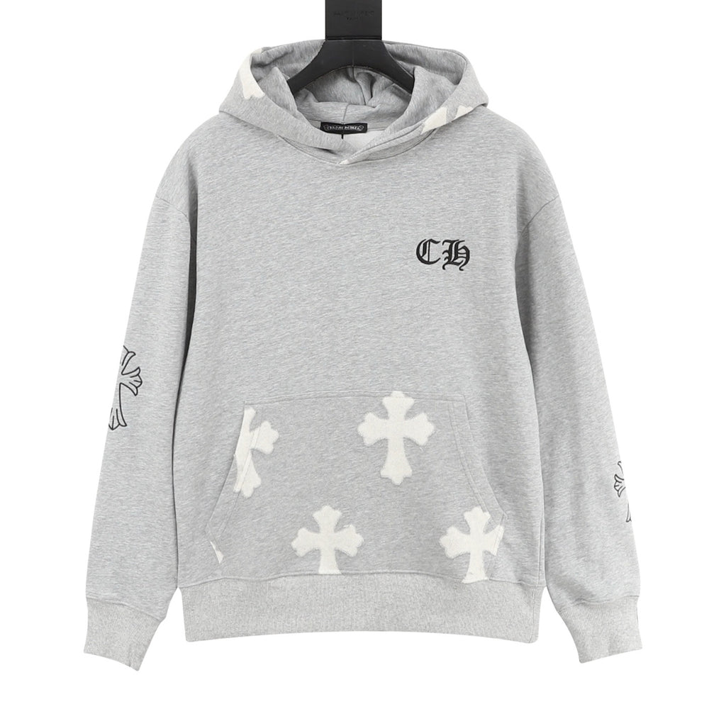 Chrome Hearts Women's / Men's Cross-Print Hoodie in Black