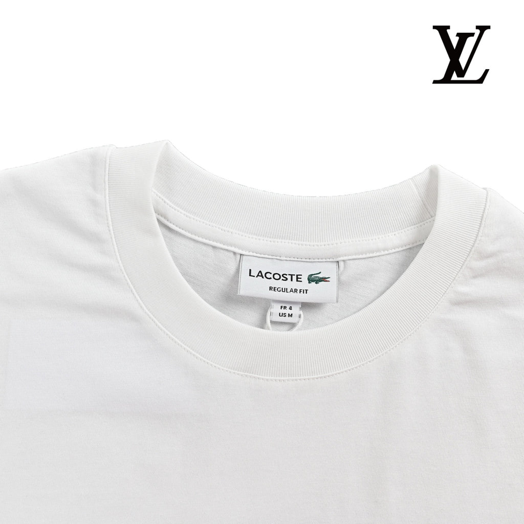 Lacoste Men's White Logo Patch T-Shirt