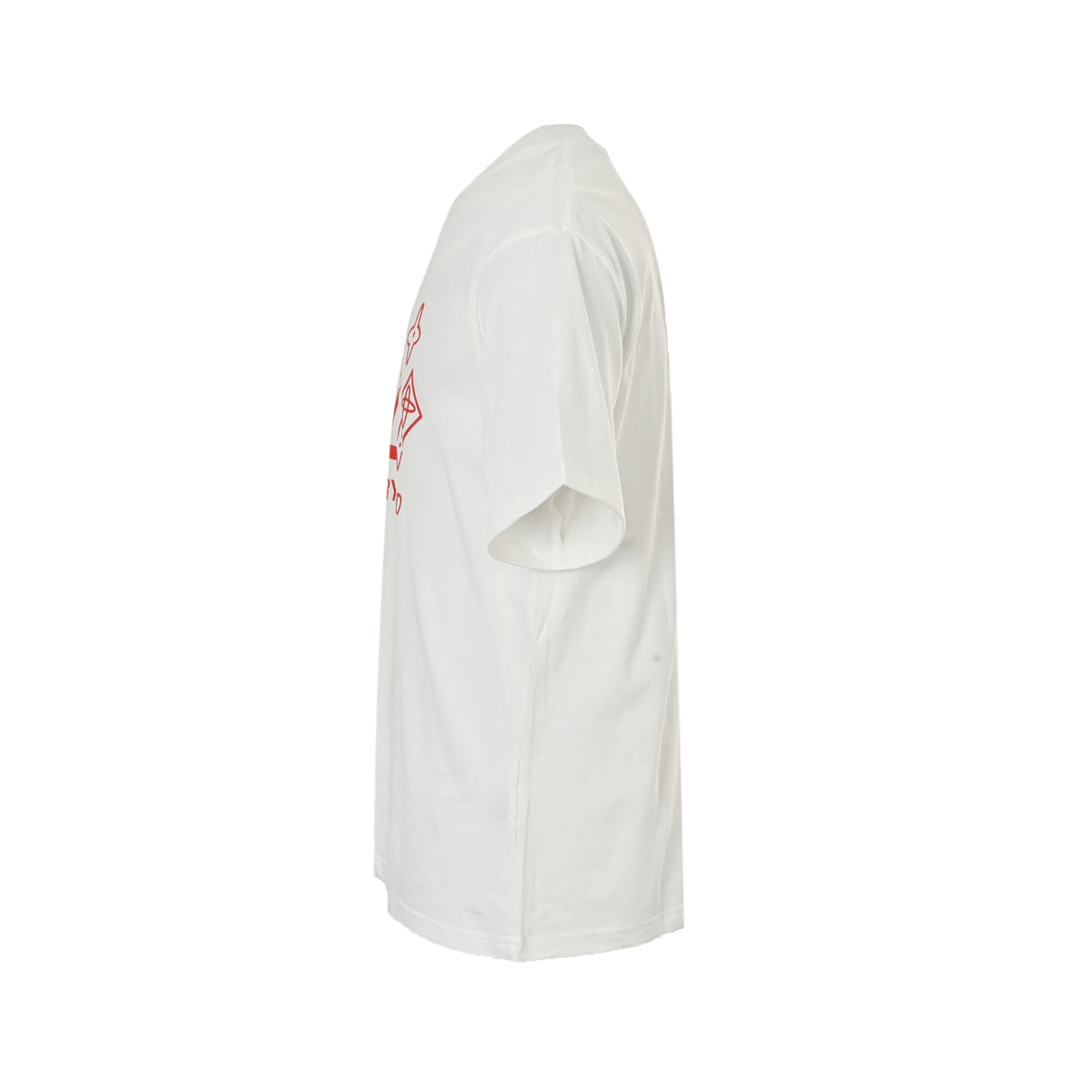 Louis Vuitton Red "Live Very Good" Monogram Print Short-Sleeve T-Shirt in White