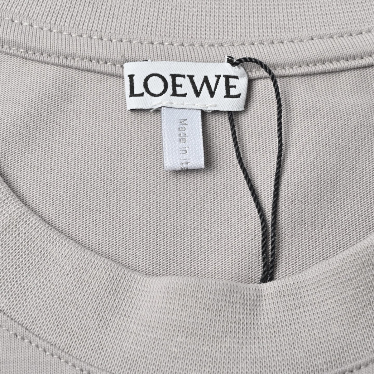 Loewe Anagram Embroidered Short-Sleeve T-Shirt in Light Grey