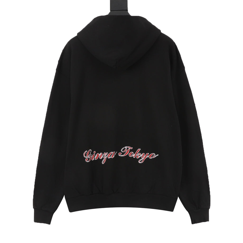 Balenciaga Women's Men's Black 3B Sports Icon Logo Pullover Hoodie