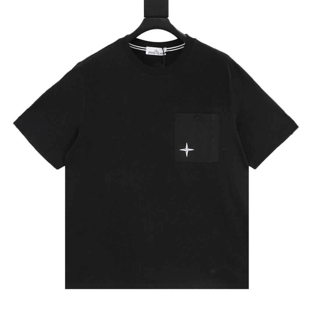 Stone Island Black Star Logo Pocket T-Shirt