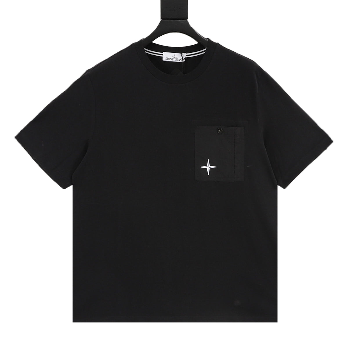 Stone Island Black Star Logo Pocket T-Shirt