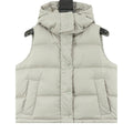 Saint Laurent Women's / Men's Hooded Puffer Vest in Light Grey