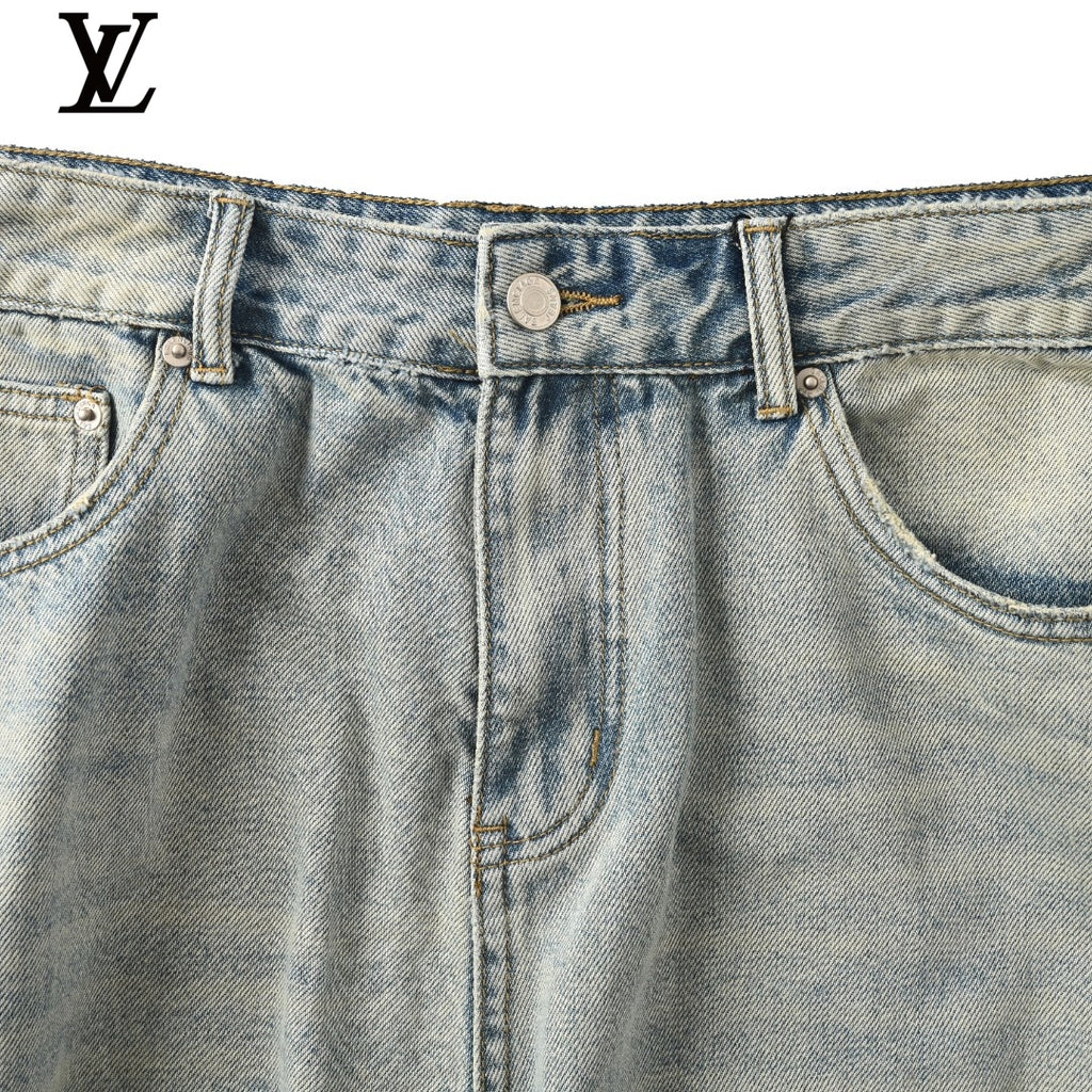 Louis Vuitton Men's Washed Denim Shorts