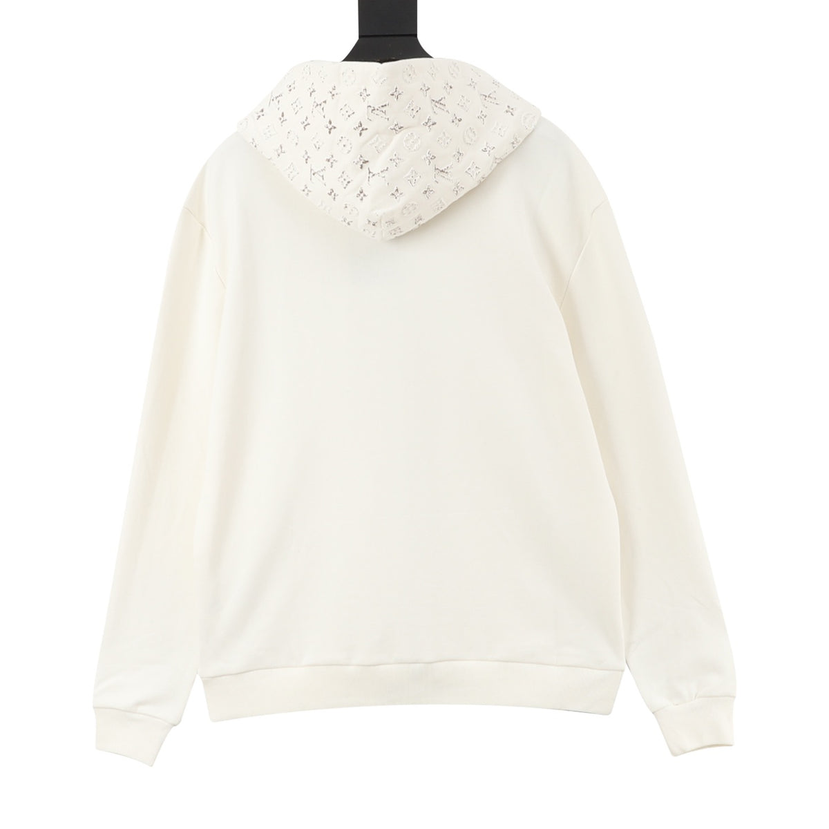 Louis Vuitton Women's & Men's White Monogram Embroidered Zip-Up Hoodie
