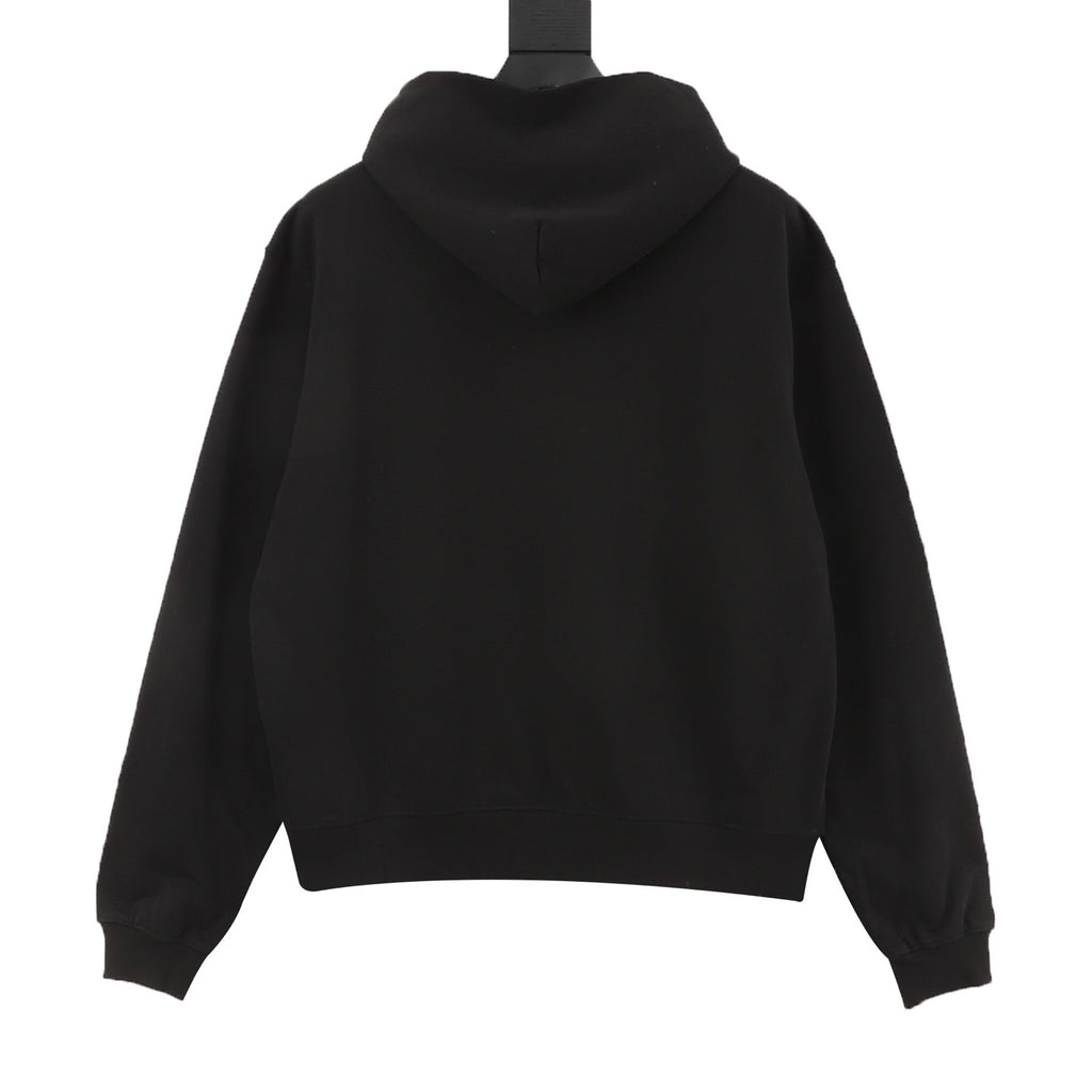 Gucci Women's & Men's Black Vertical Stripe Logo Hoodie