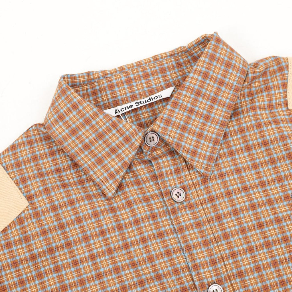 Acne Studios Patchwork Plaid Long-Sleeve Shirt