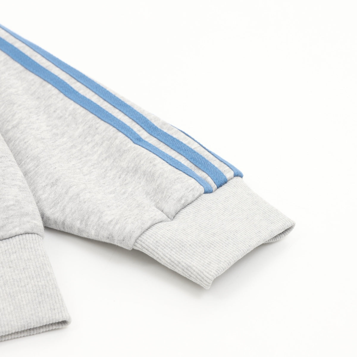 Adidas Women's & Men's Light Grey Blue 3-Stripes Full-Zip Track Jacket
