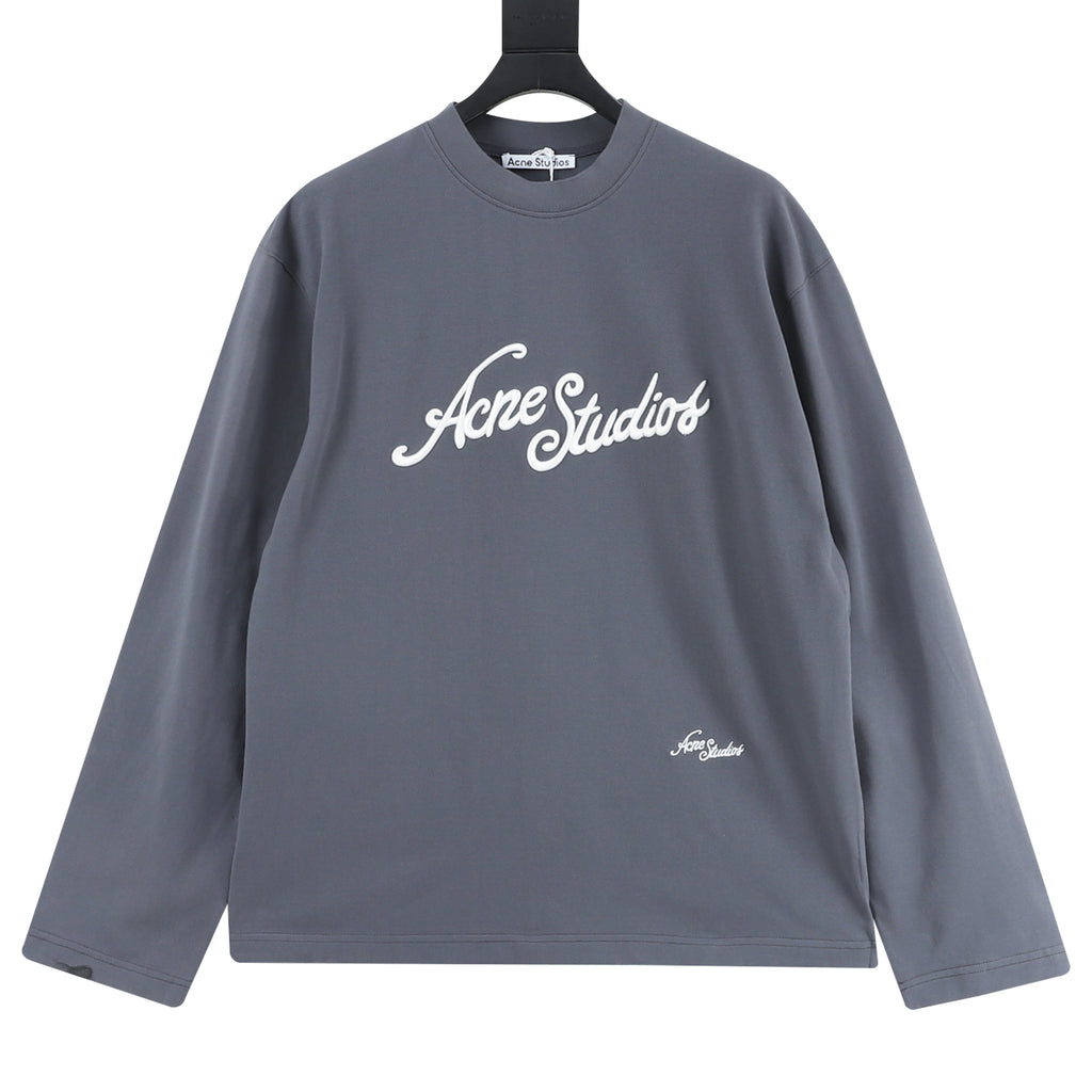 Acne Studios Logo Embroidered Long-Sleeve T-Shirt