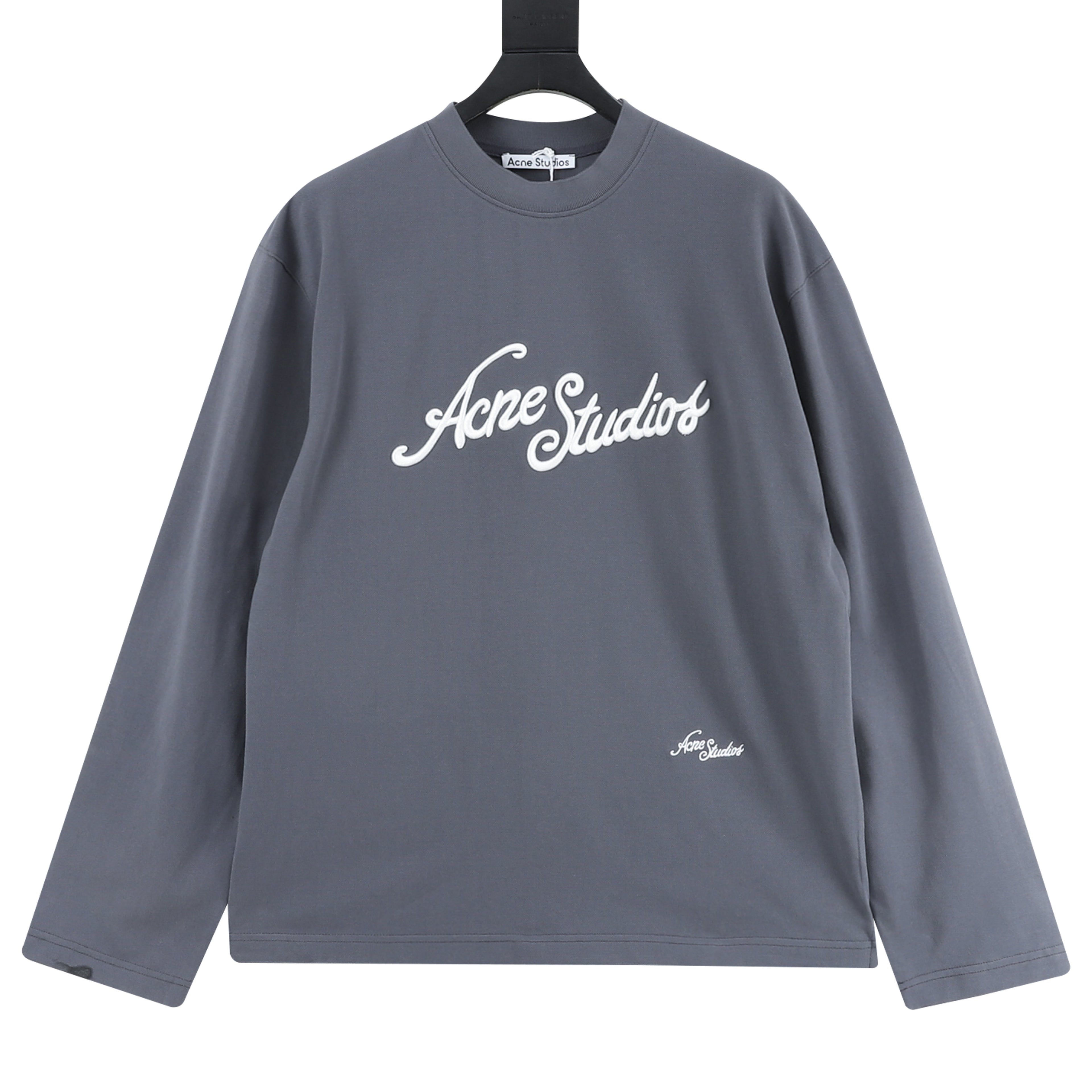 Acne Studios Logo Embroidered Long-Sleeve T-Shirt