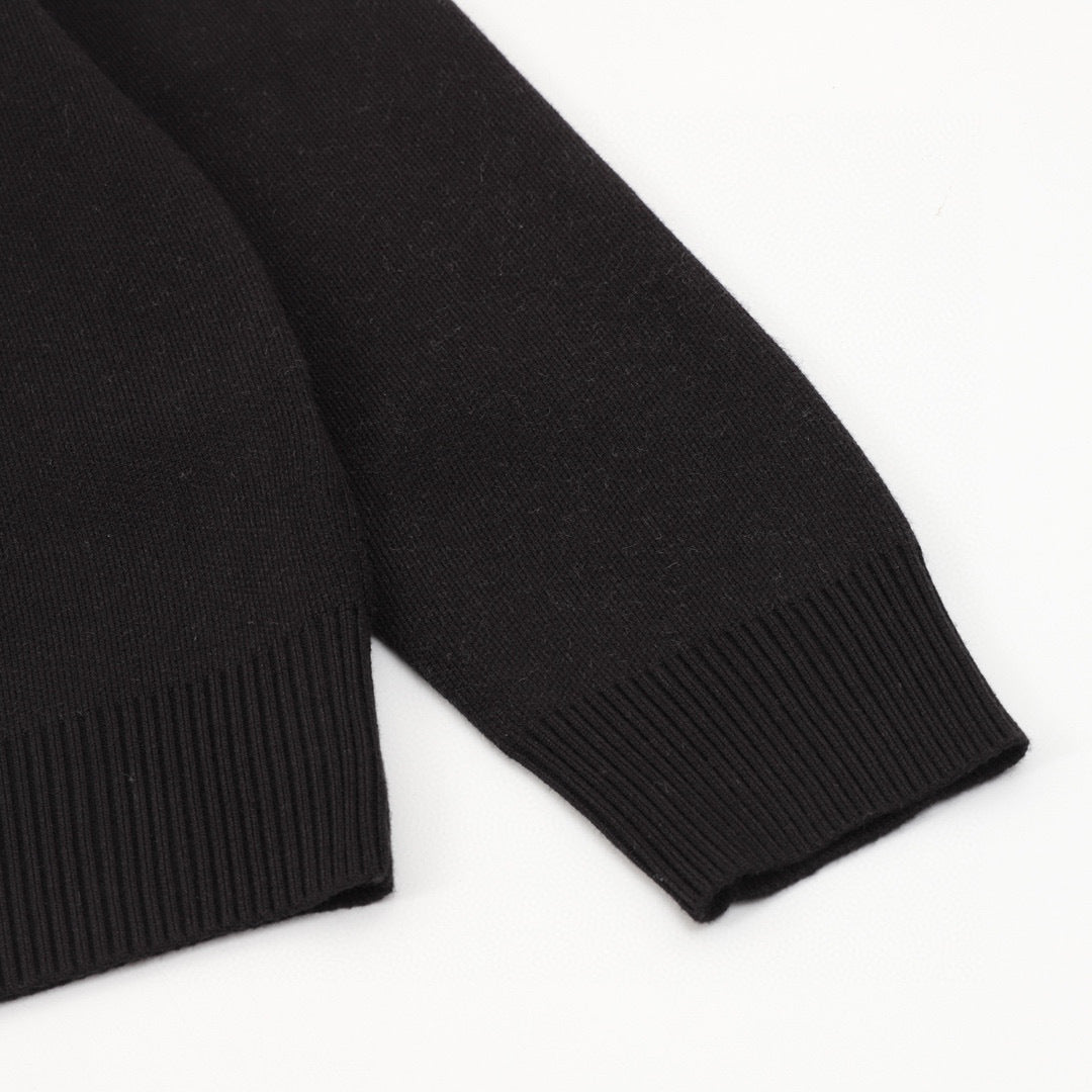 Chanel Yarn-Dyed Logo Knit Crew-Neck Sweater