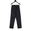 Loewe Women's Men's Black Elasticated-Waist Linen Trousers