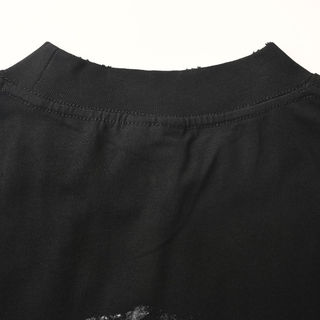 Balenciaga Black Distressed Graphic T-Shirt