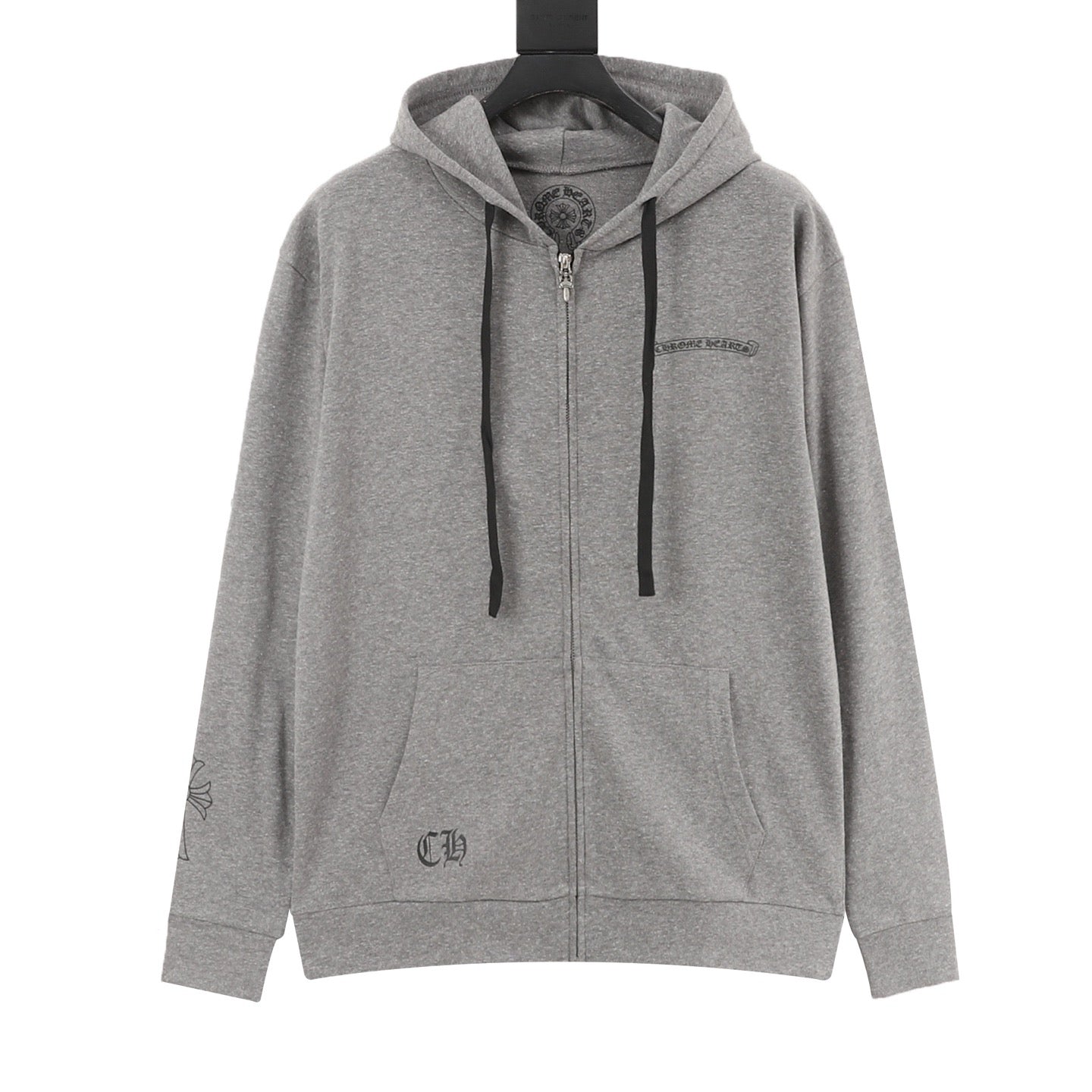 Chrome Hearts Floral Cross Back Print Oversized Pullover Hoodie