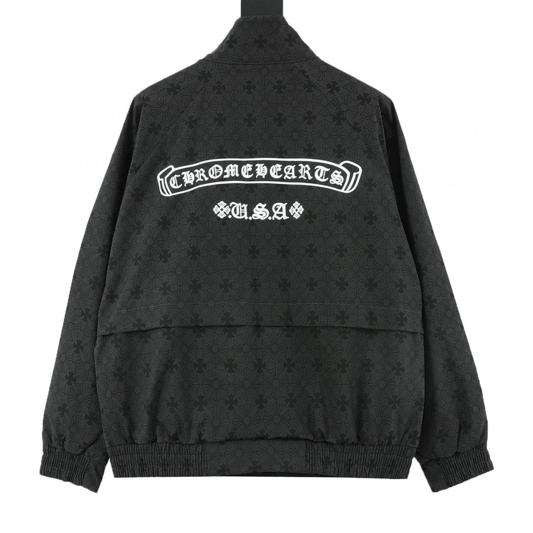 CH All-Over Tonal Pattern Trench Coat