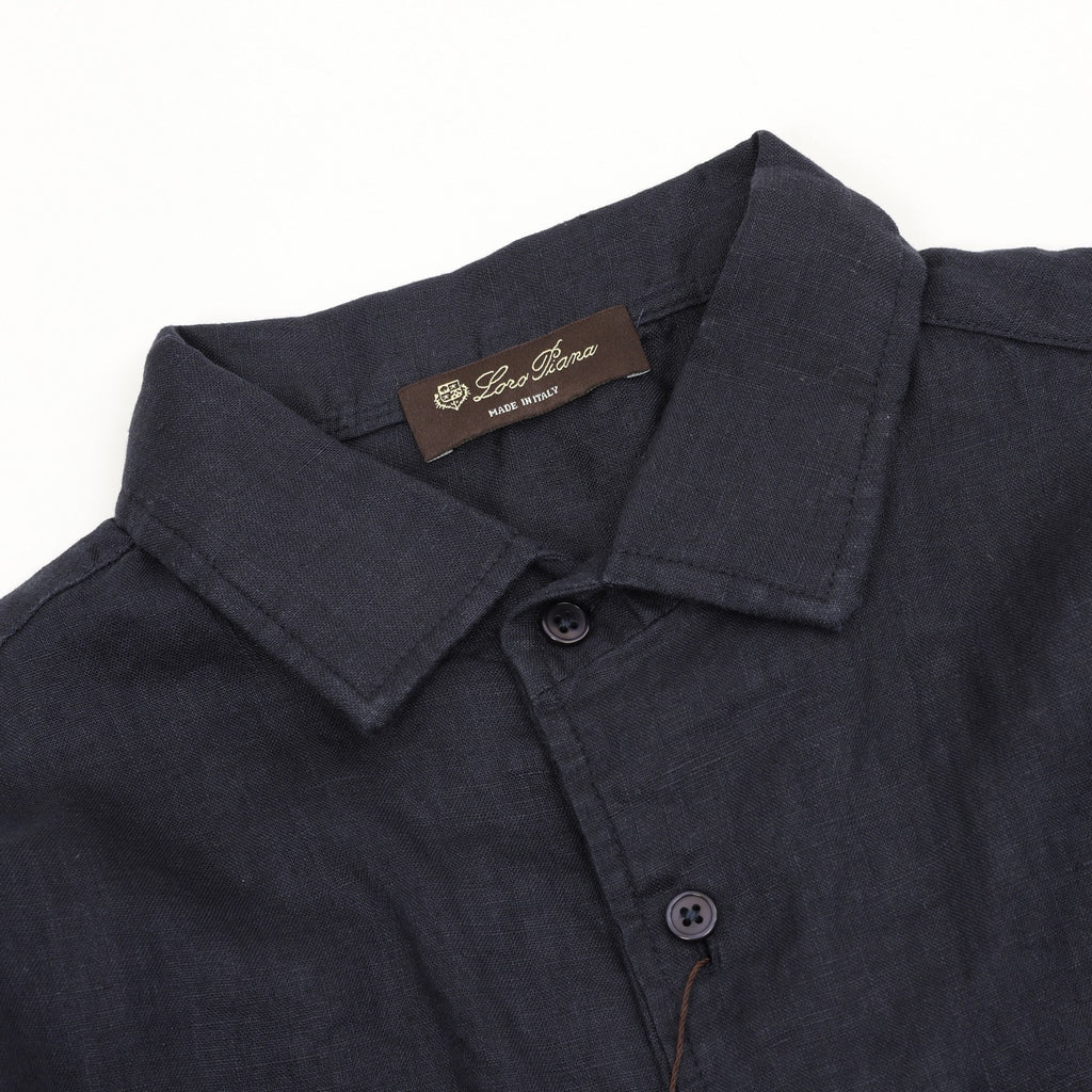 Loro Piana LP Linen Shirt | Dark Brown Breathable Luxury Long Sleeve
