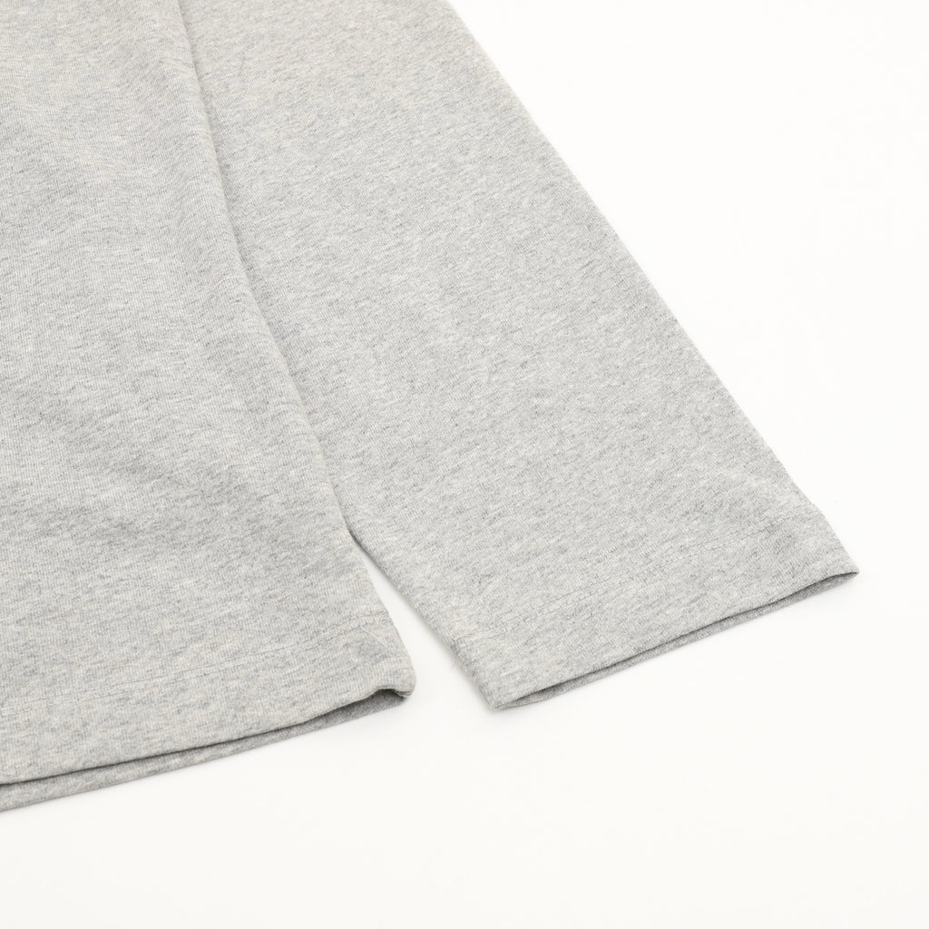 Miu Miu Women's & Men's Grey Contrast-Collar Logo Long-Sleeve Tee