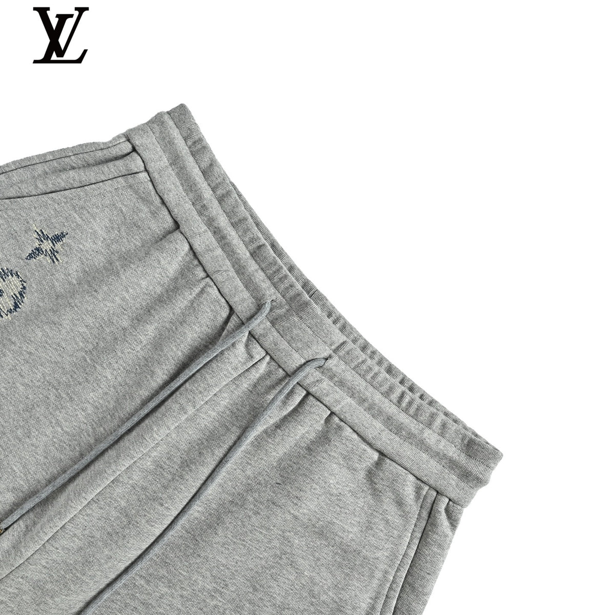 Louis Vuitton Men's Grey Monogram Embroidery Sweat Shorts