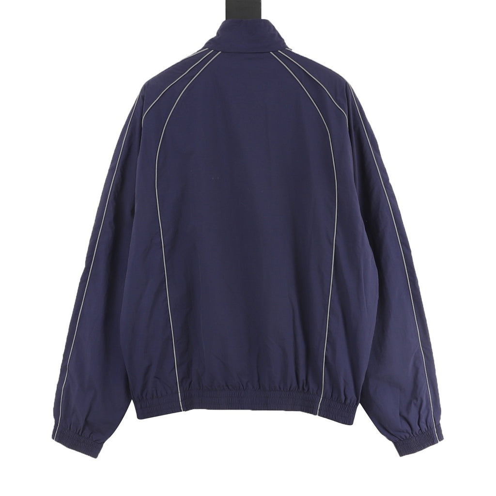 Balenciaga BLCG Bodies Windbreaker Jacket — Navy, Athletic Logo