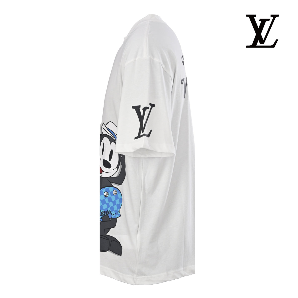 Louis Vuitton Men's White Oswald Cartoon Print T-Shirt