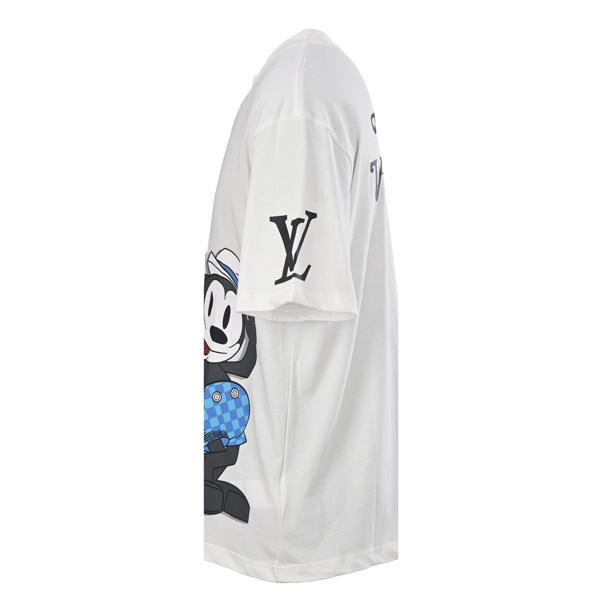 Louis Vuitton Oswald the Lucky Rabbit Print Short-Sleeve T-Shirt in White