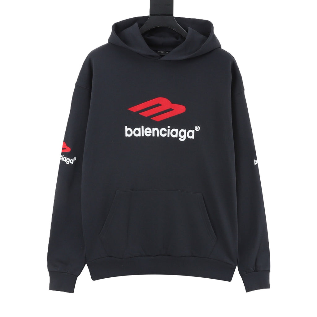 Balenciaga Women's Men's White 3B Sports Icon Logo Pullover Hoodie