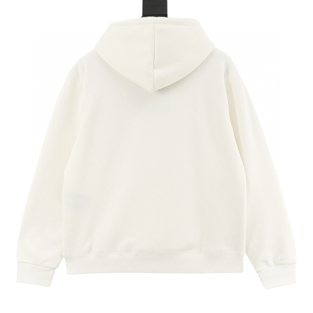 Prada Diagonal Oversized Logo Print Oversized Pullover Hoodie