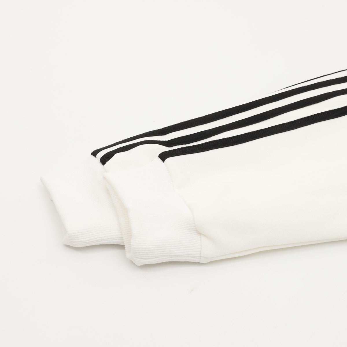 Adidas Women's & Men's Off-White Full-Zip Track Jacket with Black 3-Stripes