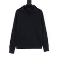 Prada Polo Collar Half-Zip Chunky Knit Sweater