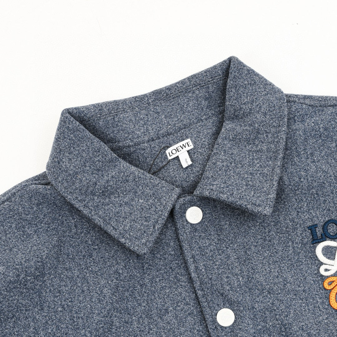 Loewe Four-Color Anagram Patchwork Varsity Jacket