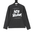 Acne Studios Women's & Men's Dark Grey Graffiti Logo Long-Sleeve Tee