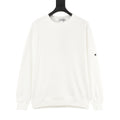 Stone Island Sleeve Badge Crewneck Sweatshirt | White Minimalist Luxury Streetwear