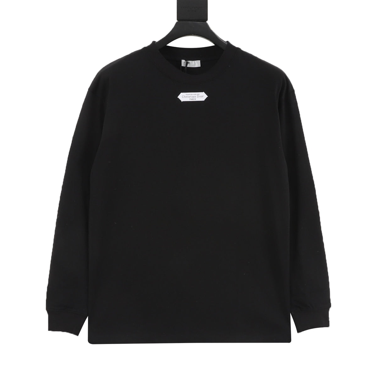 Dior Women's / Men's Plain Long-Sleeve T-Shirt in Black