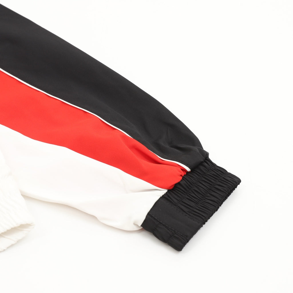Puma Women's Men's Race Ahead Black White Red Color-Block Track Jacket