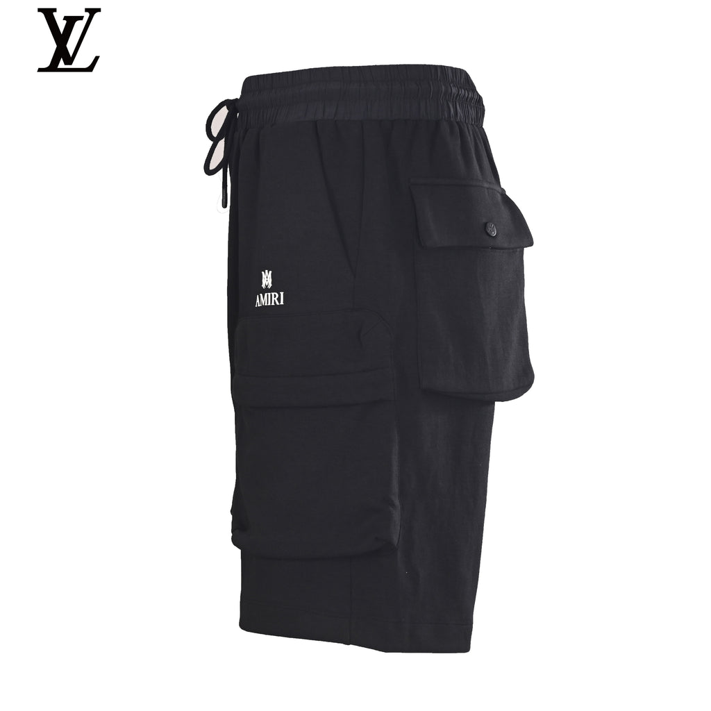 Amiri Black Logo Cargo Sweat Shorts