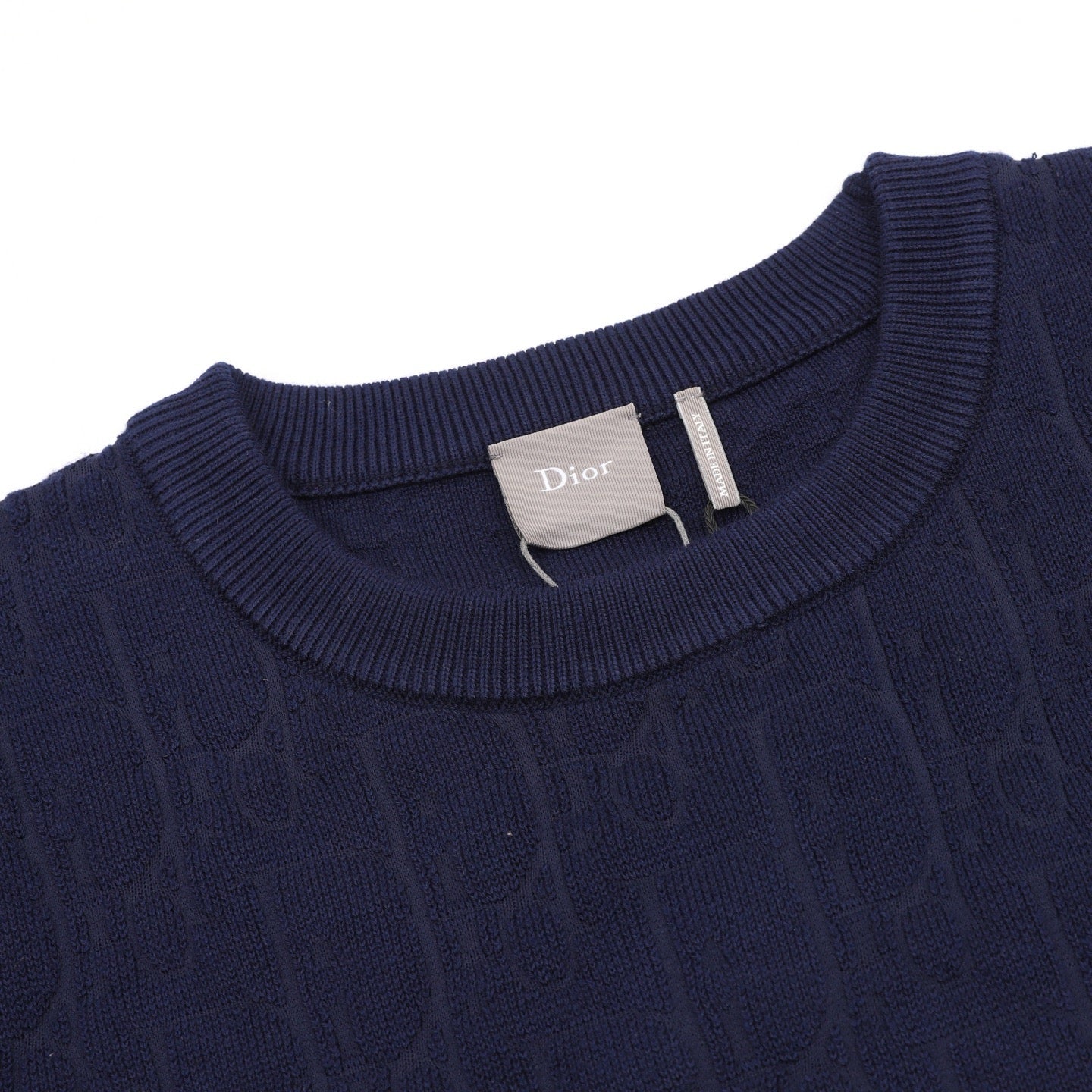 Dior CD Jacquard Crew Neck Knit Sweater