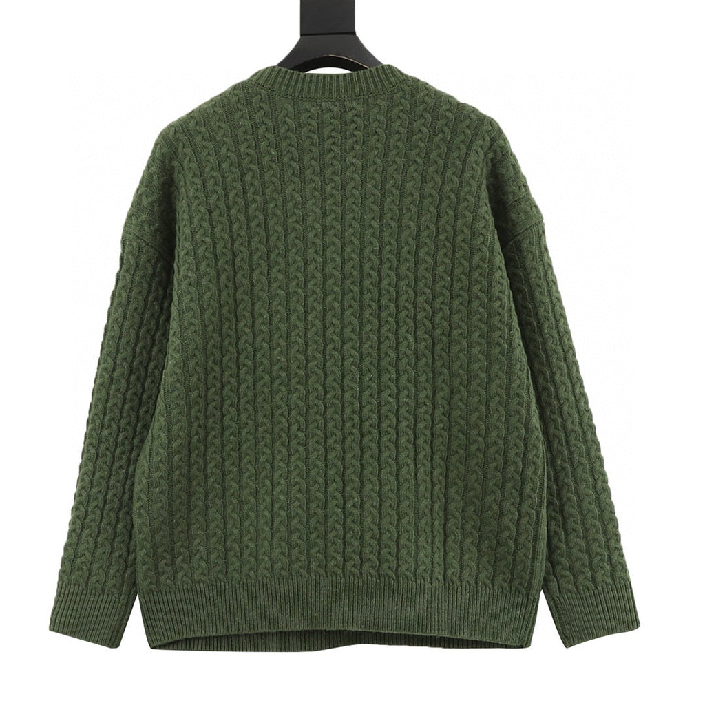 Loewe Oversized Anagram Cable Knit Crew Neck Sweater