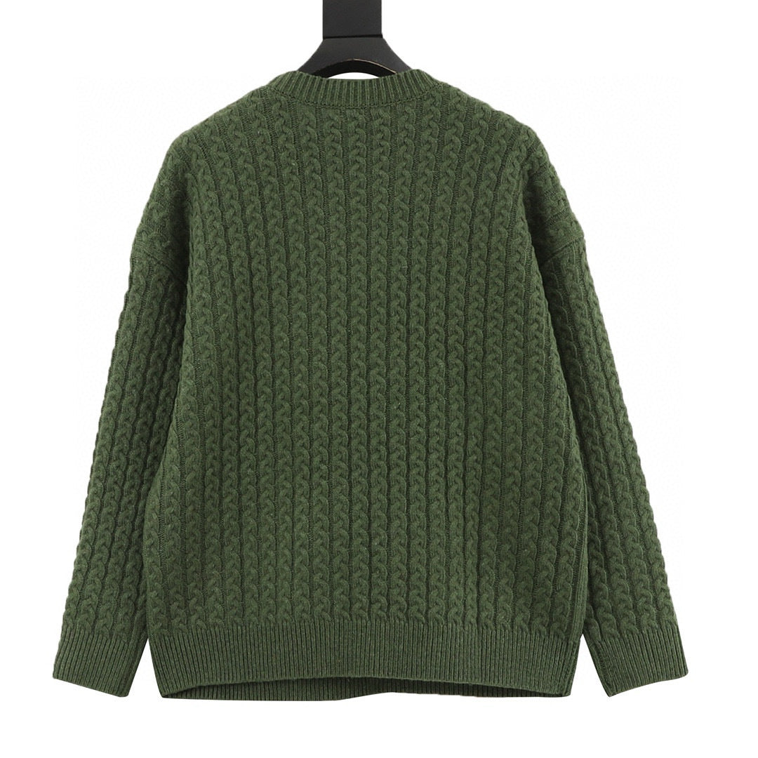 Loewe Oversized Anagram Cable Knit Crew Neck Sweater