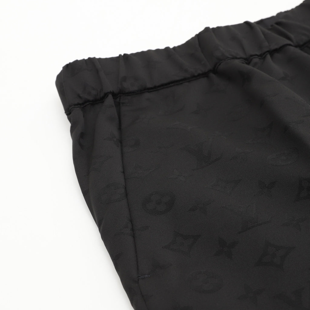 Louis Vuitton Women's Men's Black Monogram Elastic-Waist Trousers