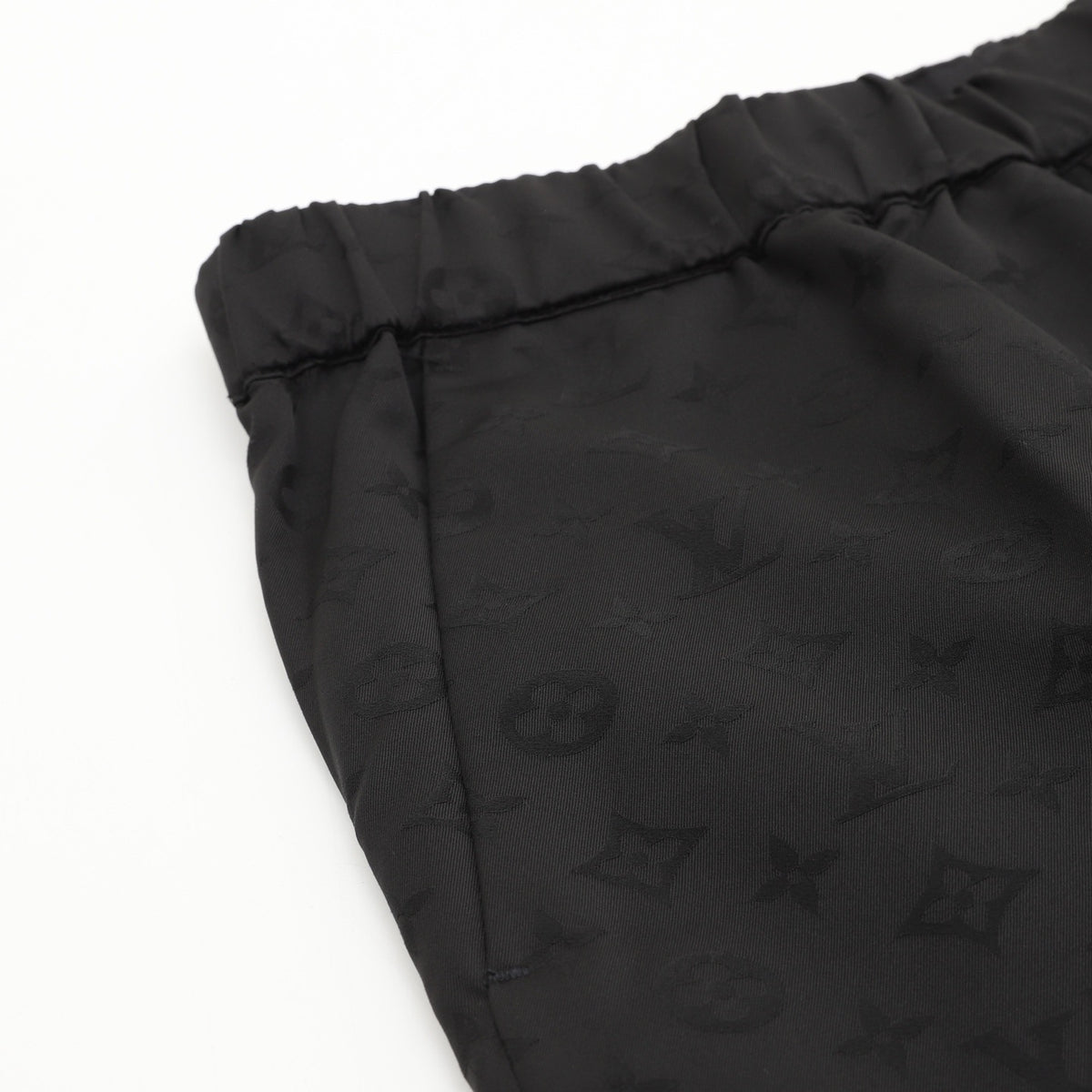 Louis Vuitton Women's Men's Black Monogram Elastic-Waist Trousers
