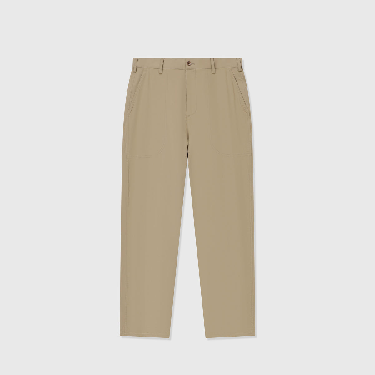 Loro Piana Women's Men's Khaki Cotton Straight-Leg Trousers