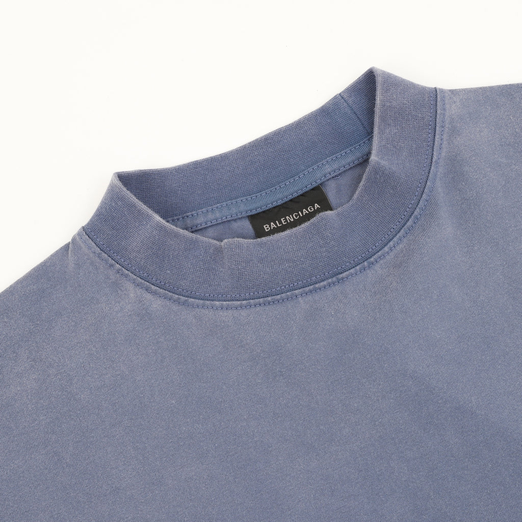 Balenciaga Five-Star Print Sleeve Logo Oversized Long-Sleeve T-Shirt