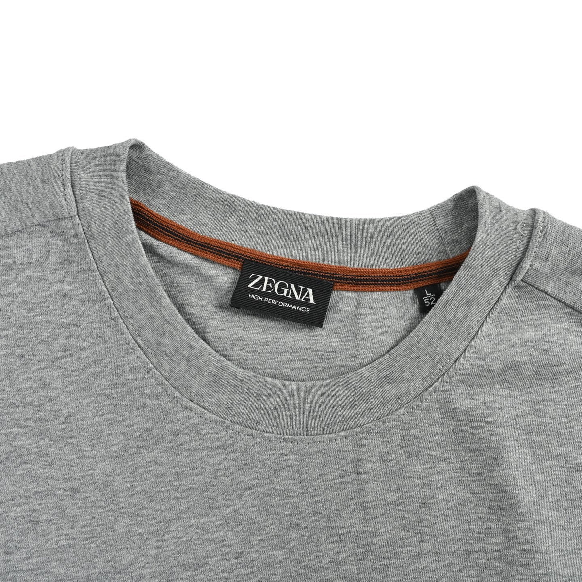 Zegna Men's Grey Dark Logo Print T-Shirt