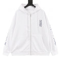 CH Blue Lettering Print Zip-Up Hoodie