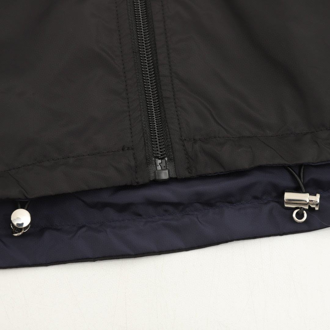 Prada Re-Nylon Triangle Logo Reversible Hooded Jacket