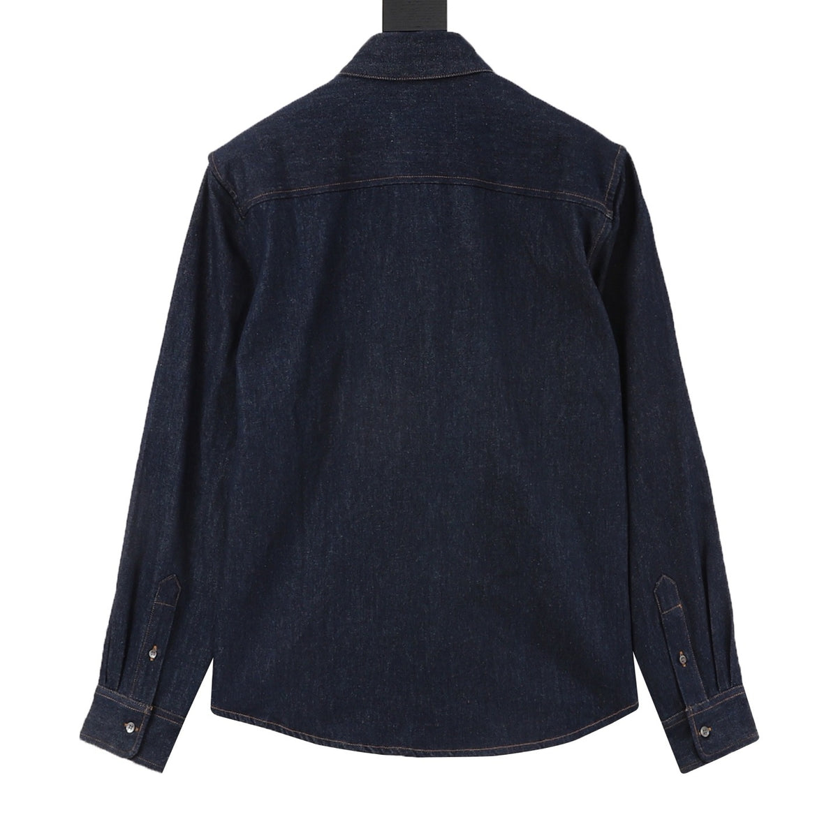 AMI Paris Women's Men's Heart Logo Dark Denim Shirt