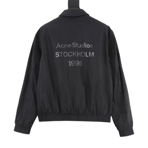 Acne Studios Printed Back Zip-Up Nylon Jacket | Lightweight Windproof Streetwear