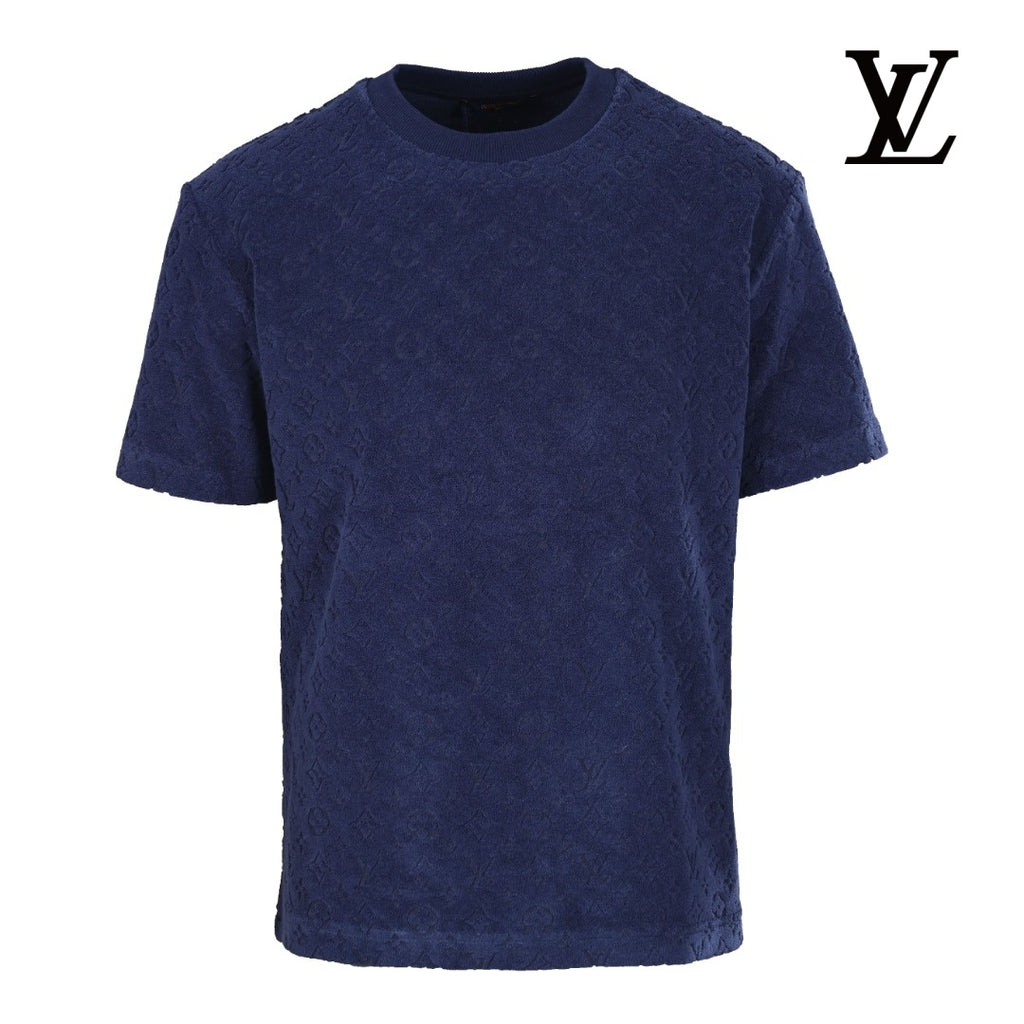 Louis Vuitton Men's Navy Monogram Towelling T-Shirt